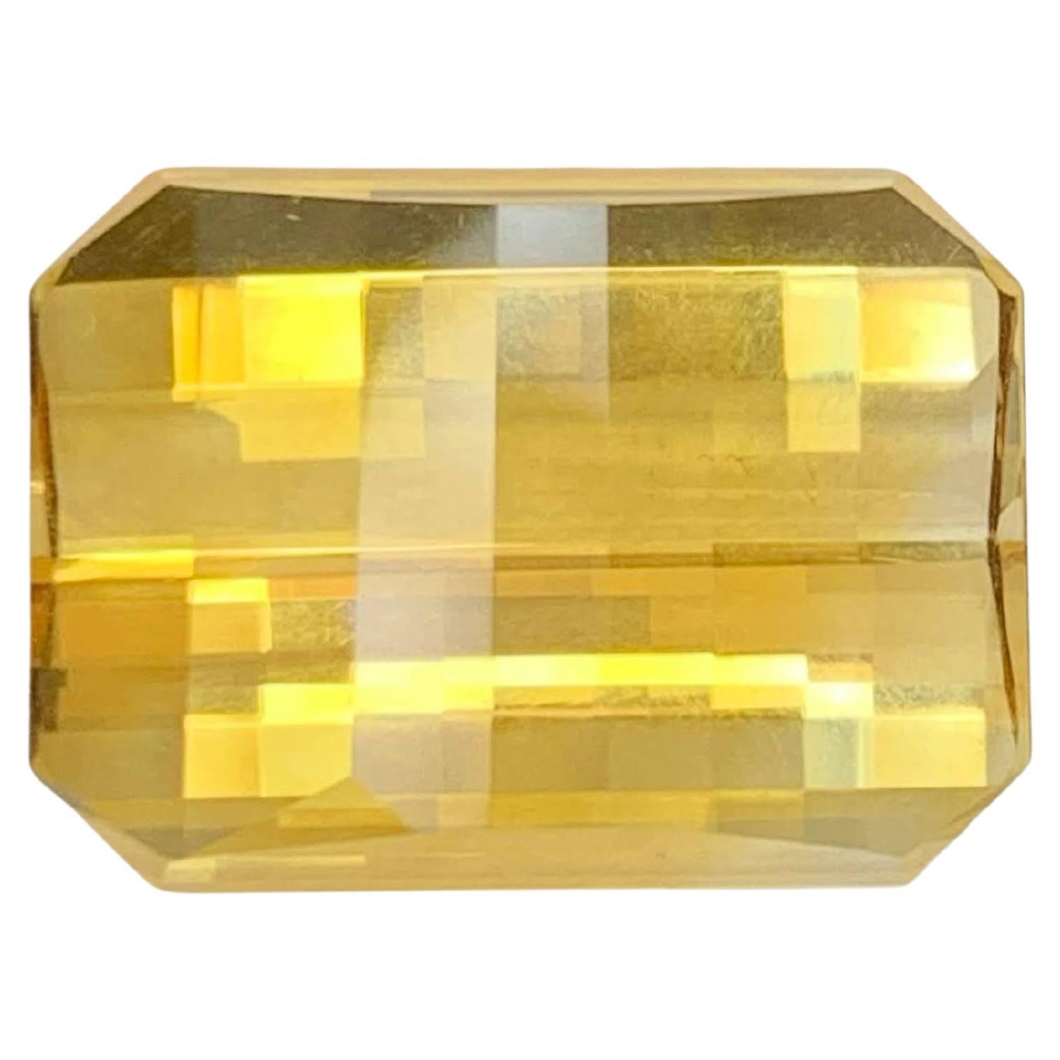 32.15 Carat Natural Loose Yellow Golden Citrine Pixel Cut Brazilian Gemstone