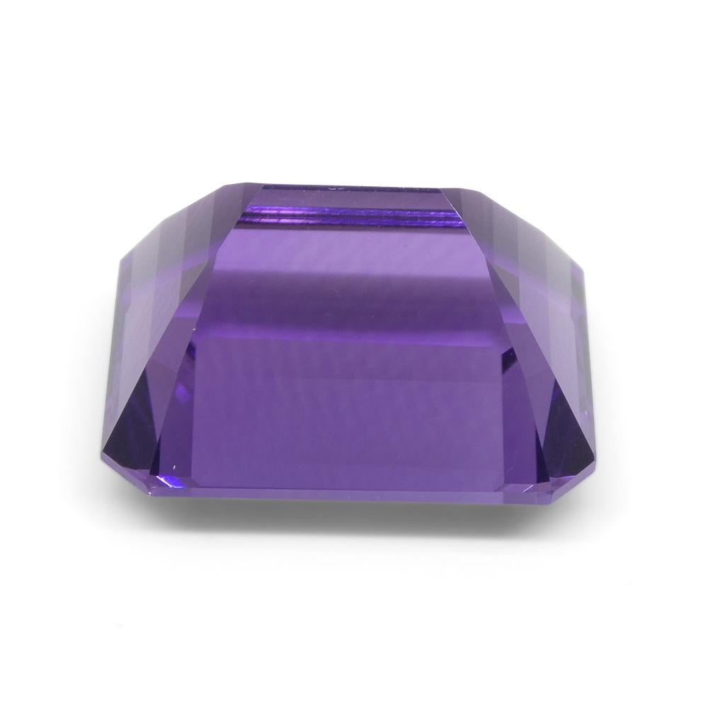 32.19ct Emerald Cut Purple Amethyst from Uruguay For Sale 9