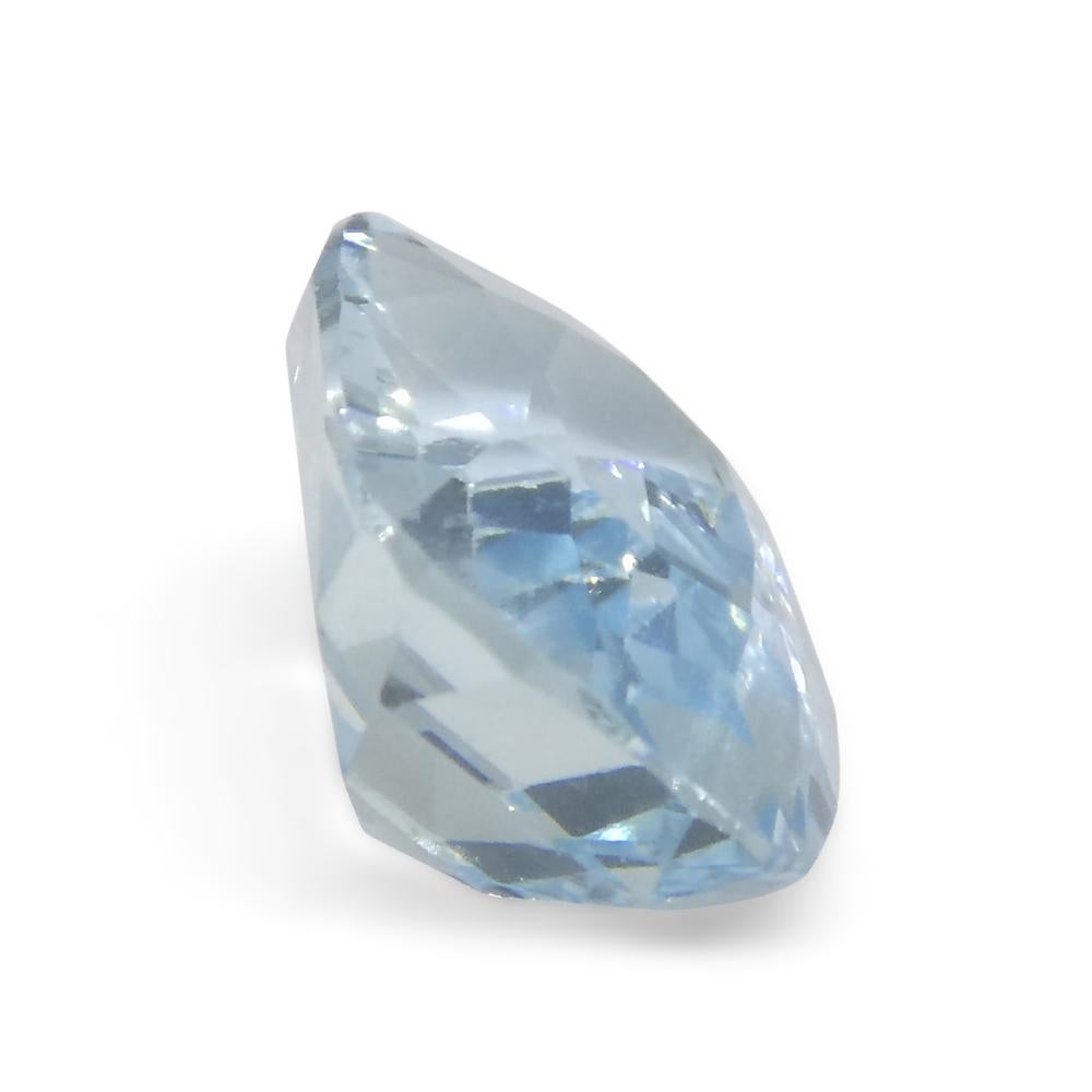 3.21ct Cushion Blue Aquamarine from Brazil For Sale 1