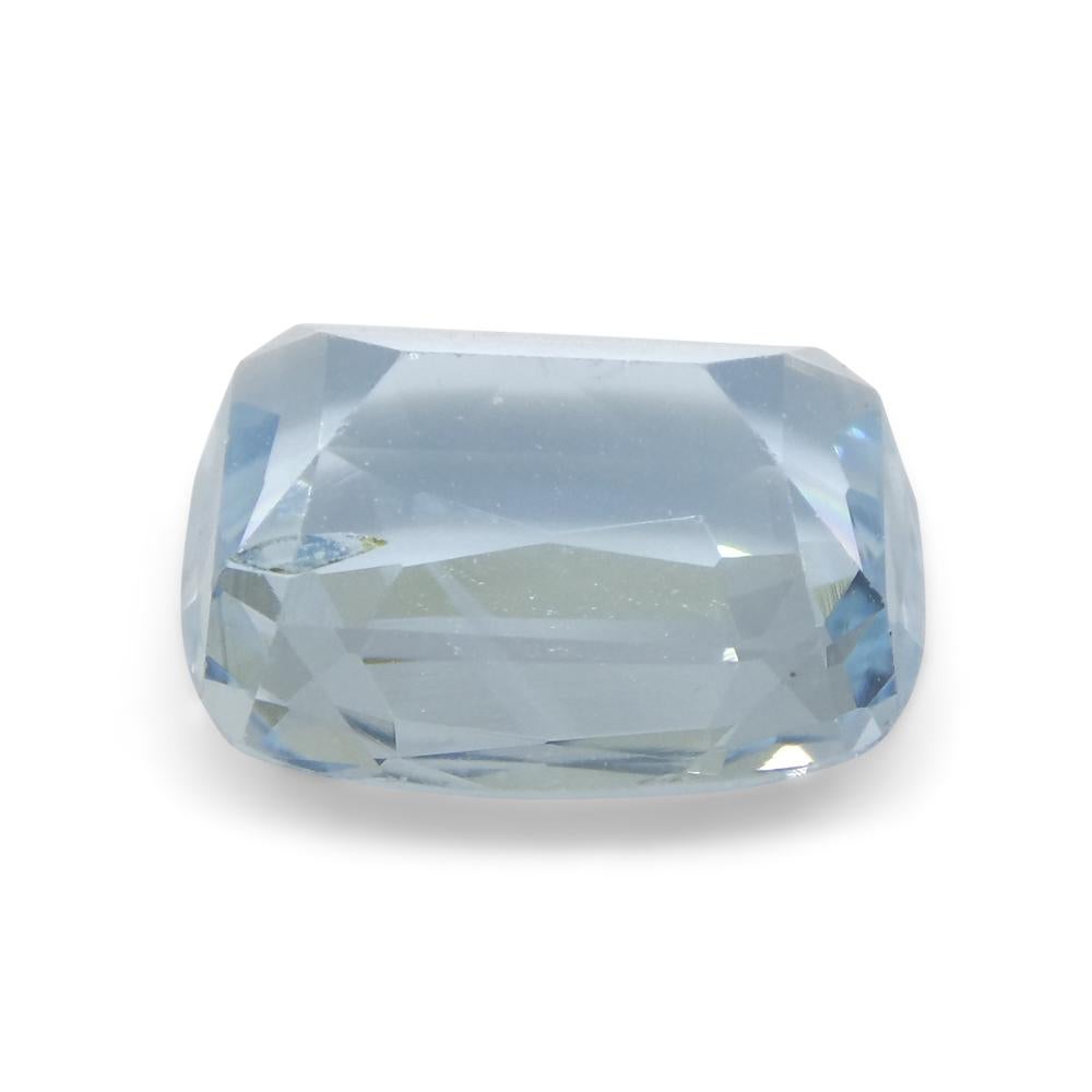 3.21ct Cushion Blue Aquamarine from Brazil For Sale 4