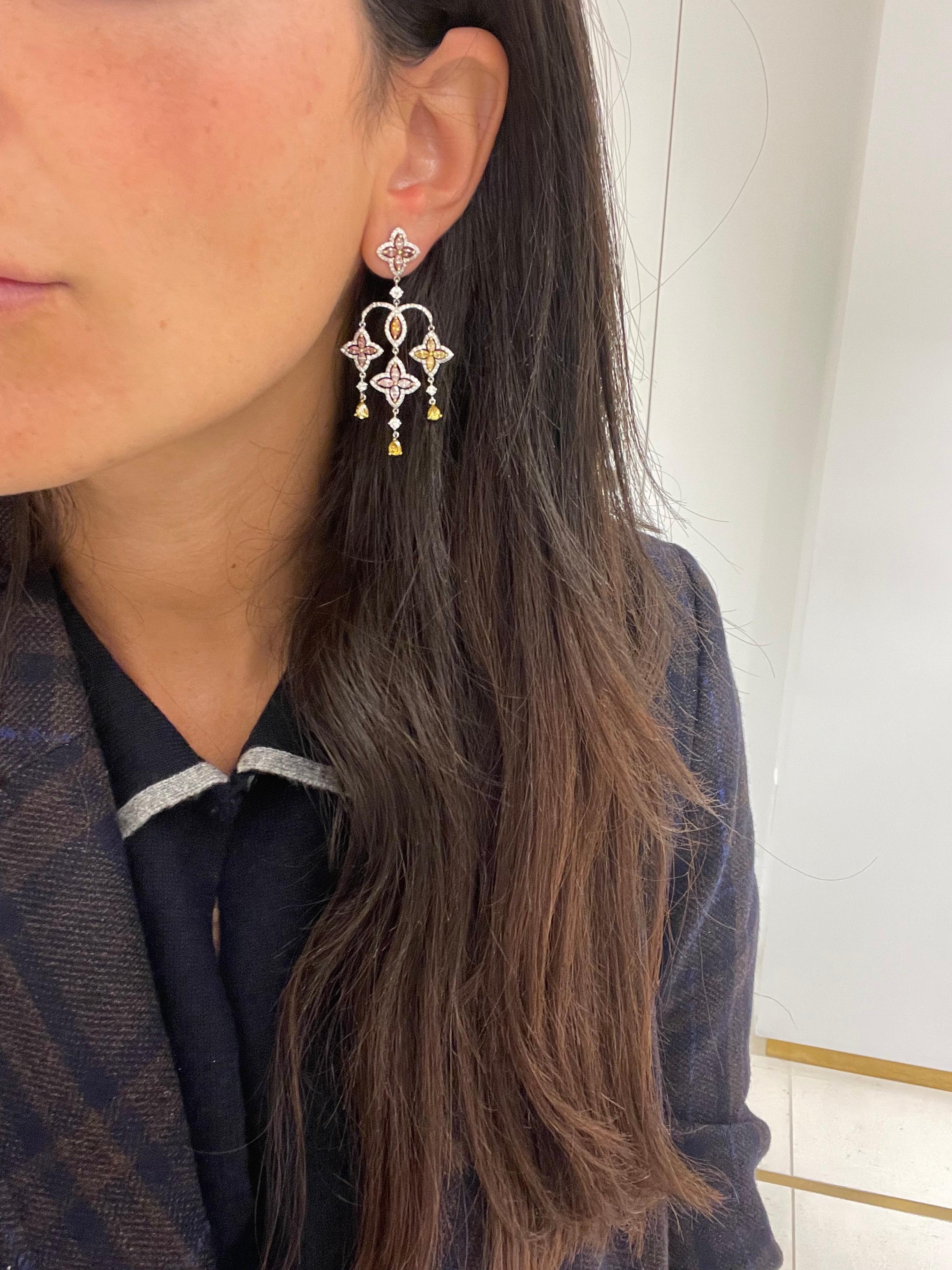 chandelier diamond earrings