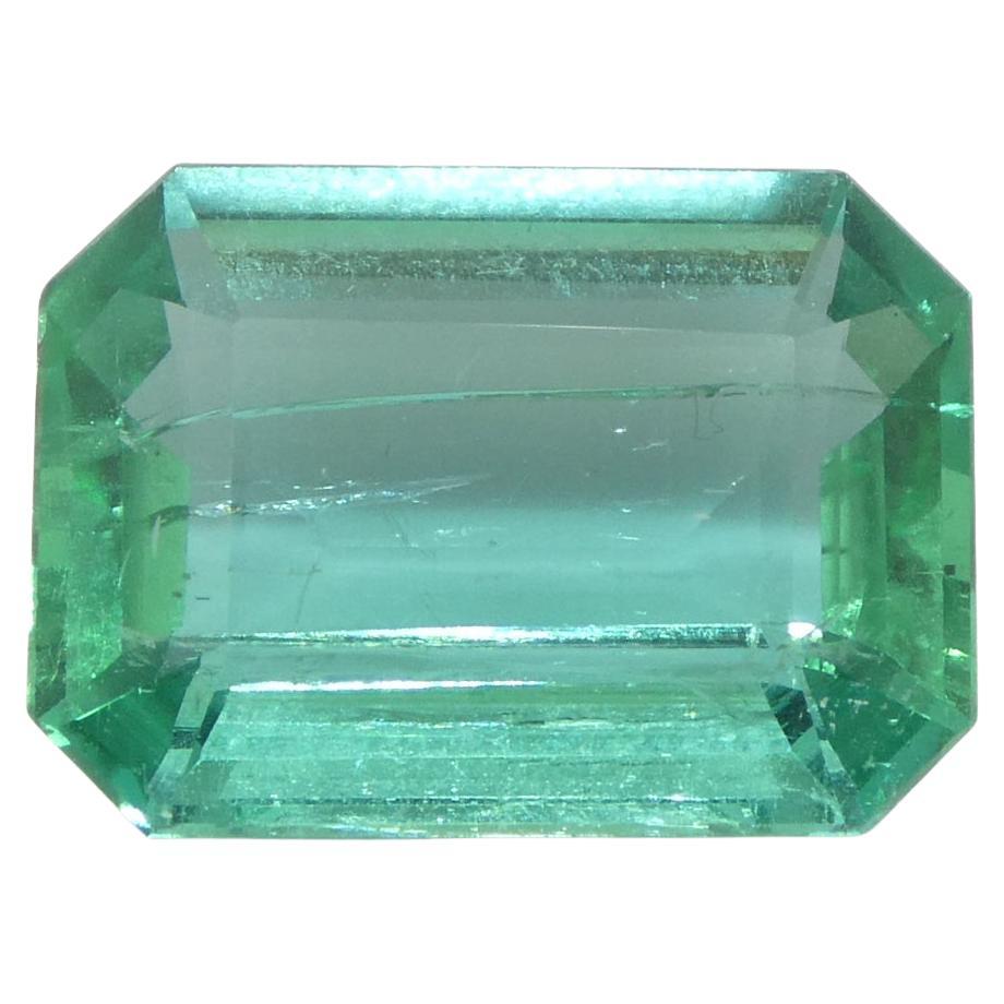 3,21 Karat Achteckiger/Emaragdschliff Grüner Smaragd GIA zertifiziert Zambia (F1) im Angebot 10