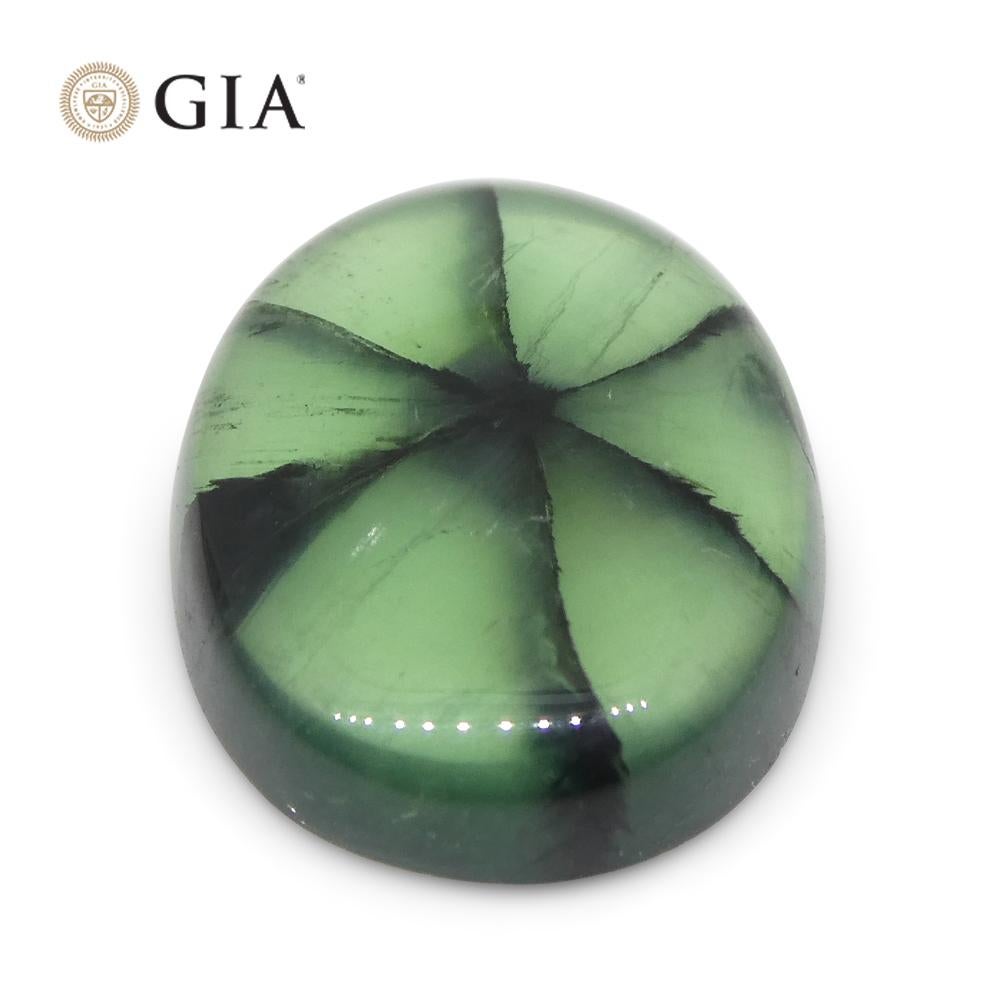 3.21ct Oval Green And Black Trapiche Emerald GIA Certified Colombia For Sale 1