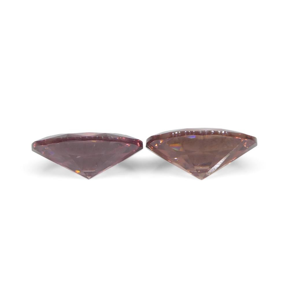 3.21ct Pair Oval Diamond Cut Pink Zircon from Sri Lanka For Sale 4