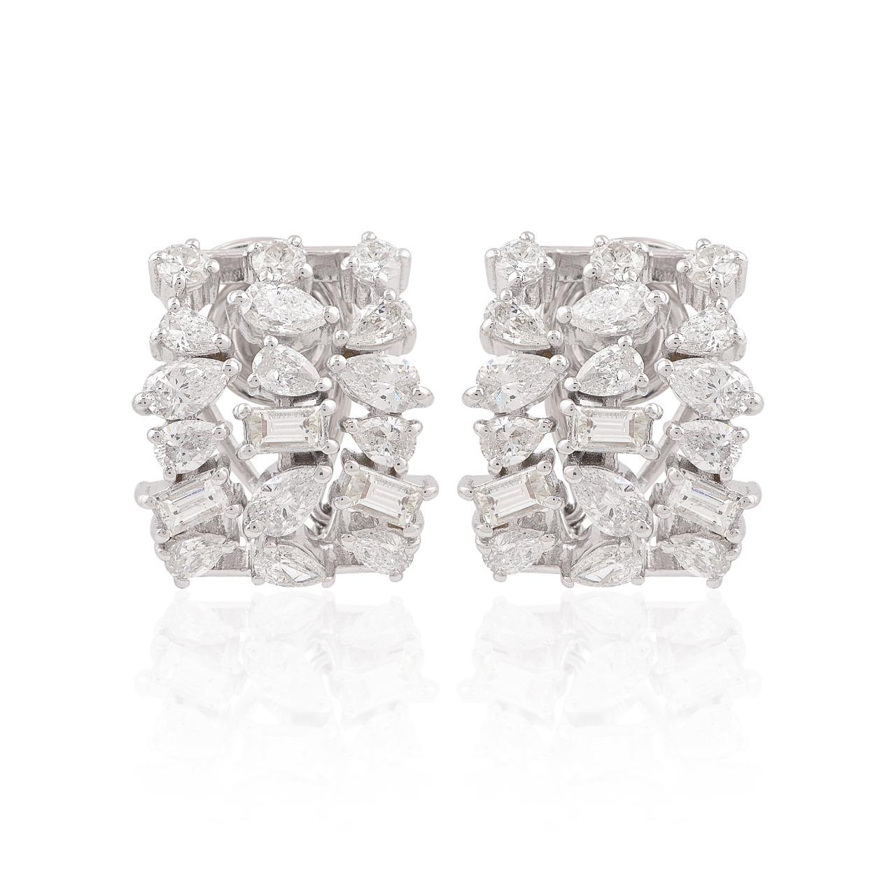 cascade diamond earrings