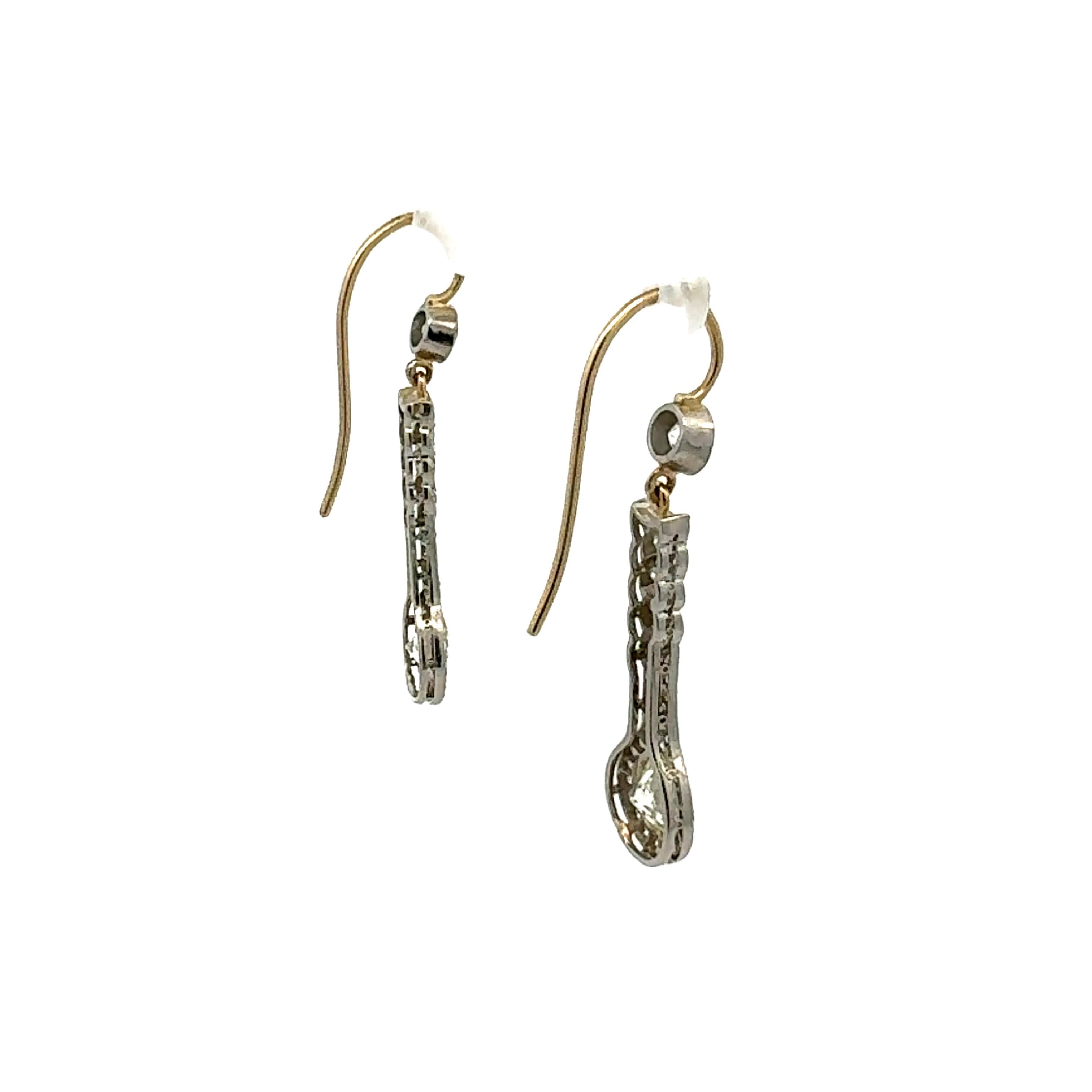 3,22 Karat GIA-Diamant mit altem europäischen Schliff Platin-Ohrring (Brillantschliff) im Angebot