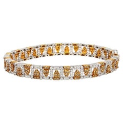 3.22 Carat TW Fancy Brown & White Diamonds in Patterned 18K White & Yellow Gold