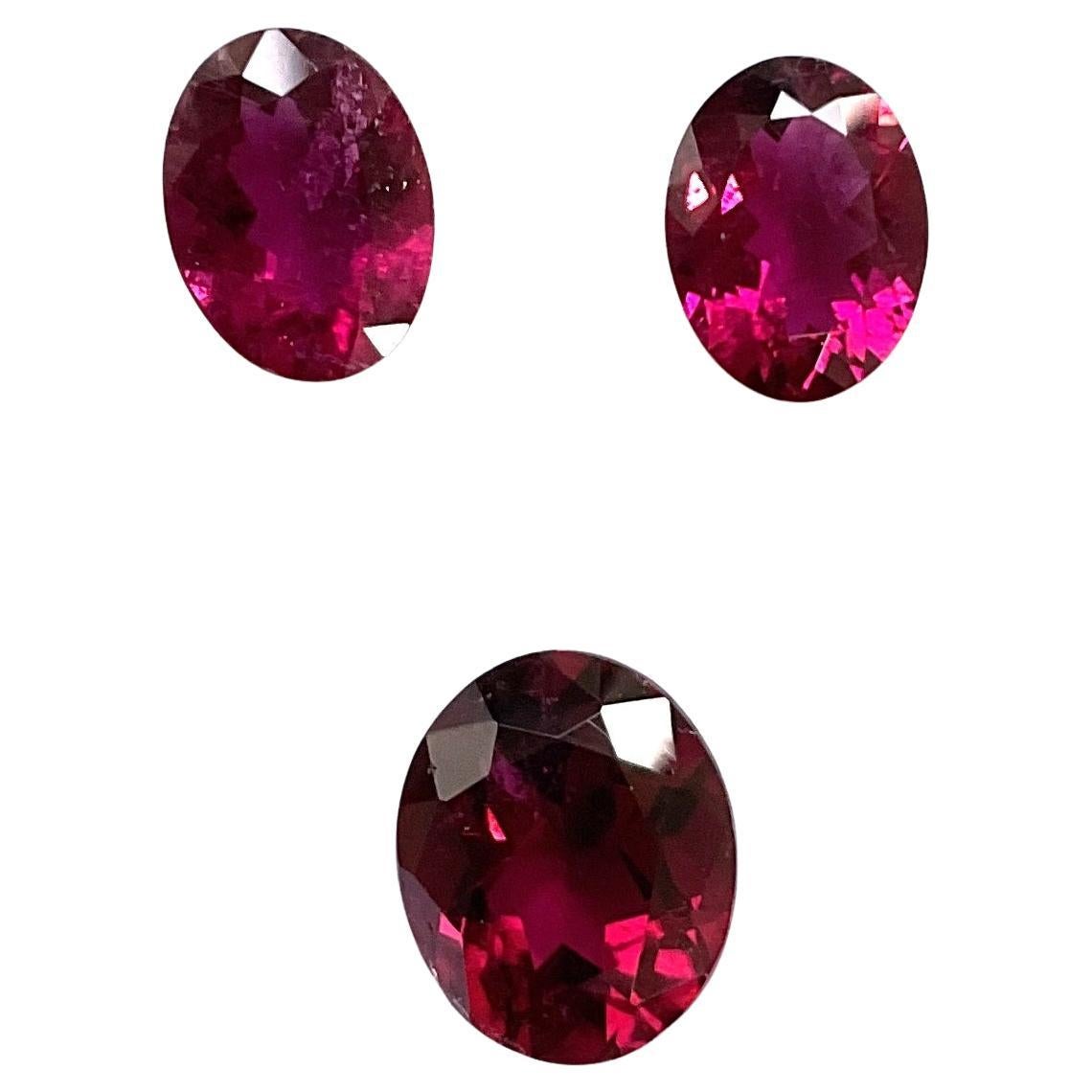 3.22 Carats Rubellite Tourmaline Oval Cut stone For Jewelry Natural gemstone