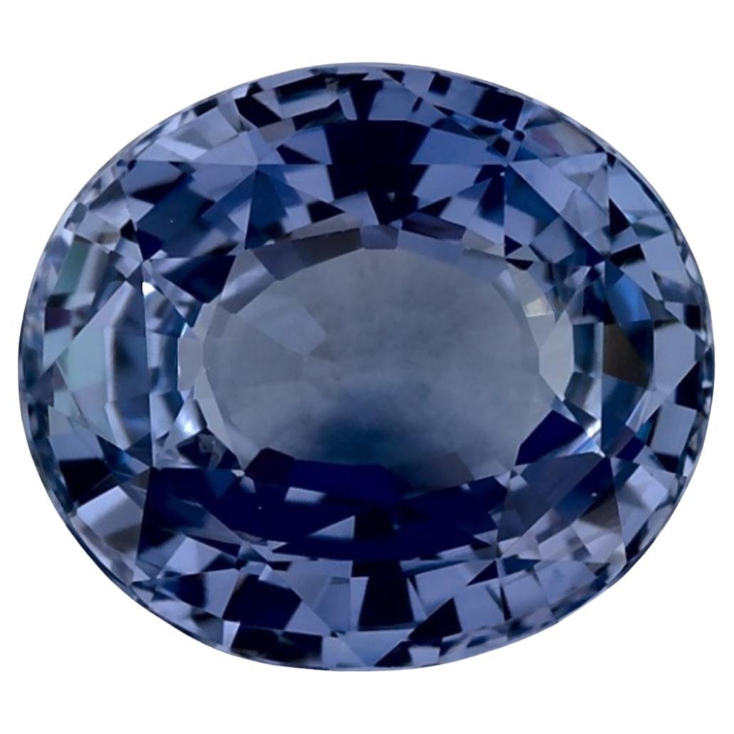 3.22 Ct Blue Sapphire Oval Loose Gemstone