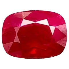 3.22 Ct GIA Certificate Unheated Ruby Burma Red Color Gemstone