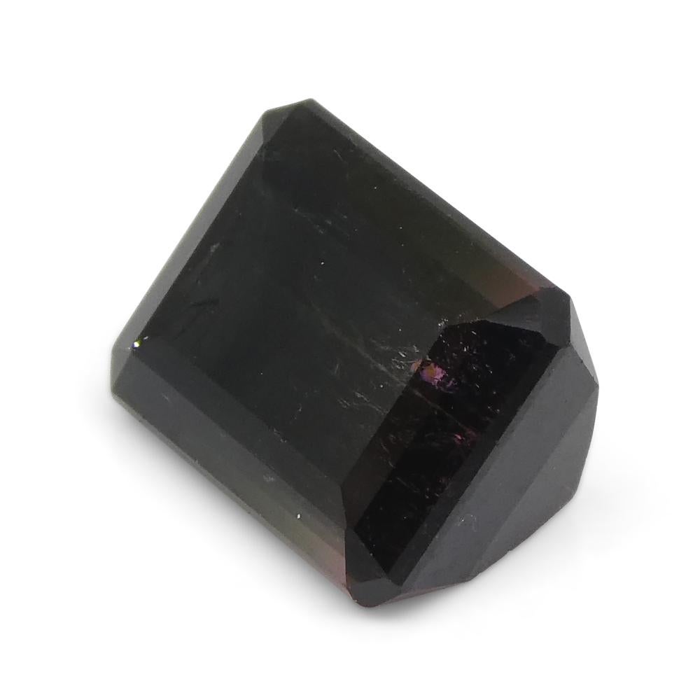 3,22ct Smaragdschliff Blau & Rosa zweifarbiger Turmalin im Angebot 8