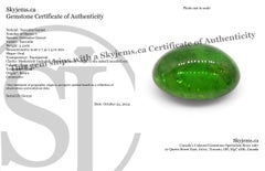 3.22ct Oval Cabochon Green Tsavorite Garnet from Kenya, Unheated