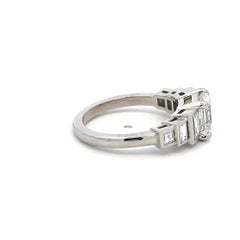 3.23 Carat Asscher Cut and Emerald Cut Diamond Platinum Engagement Ring