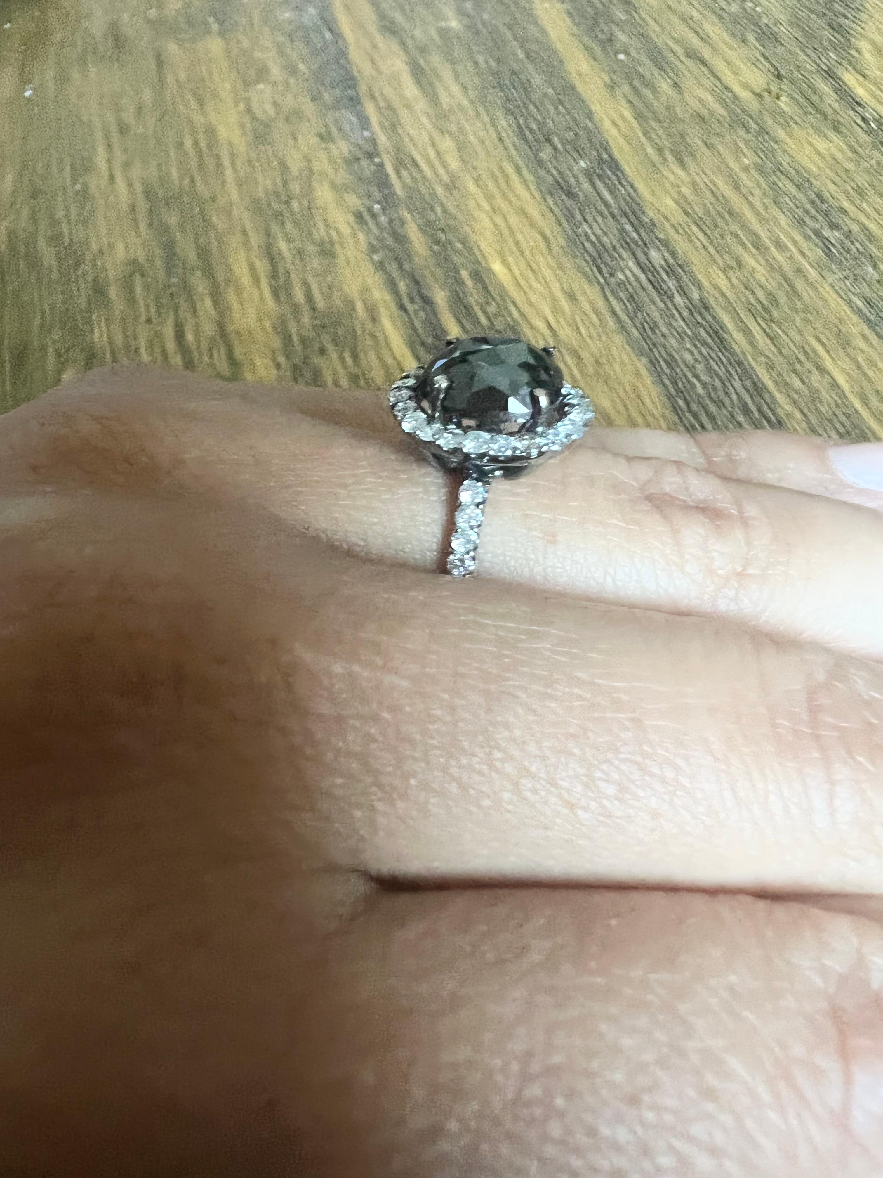 3 carat black diamond ring