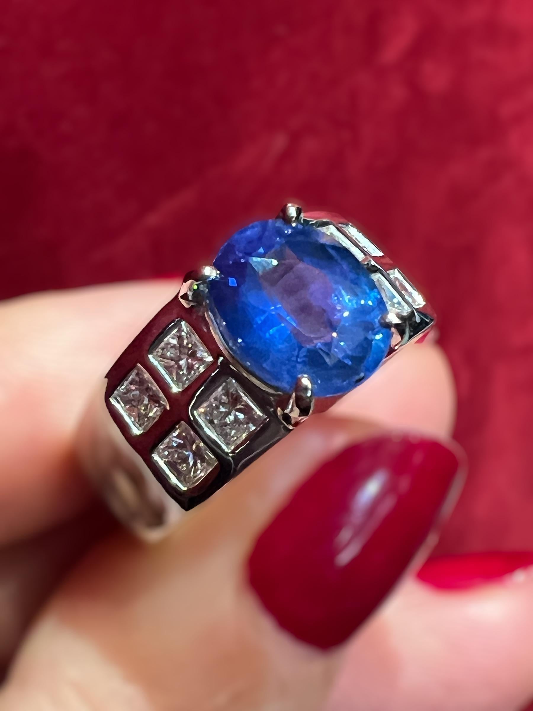 blue sapphire princess cut