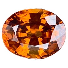 Zircon jauneâtre de 3,23 carats, pierre naturelle pakistanaise de taille ovale