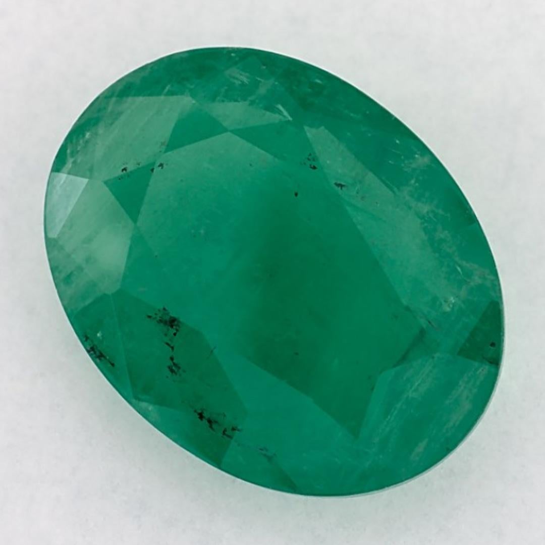 Oval Cut 3.23 Ct Emerald Oval Loose Gemstone For Sale