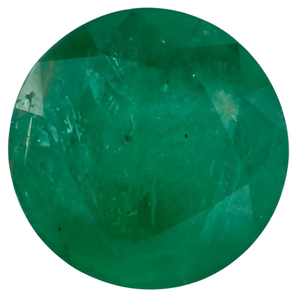 Gema suelta redonda esmeralda de 3.23 ct