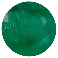 Gema suelta redonda esmeralda de 3.23 ct