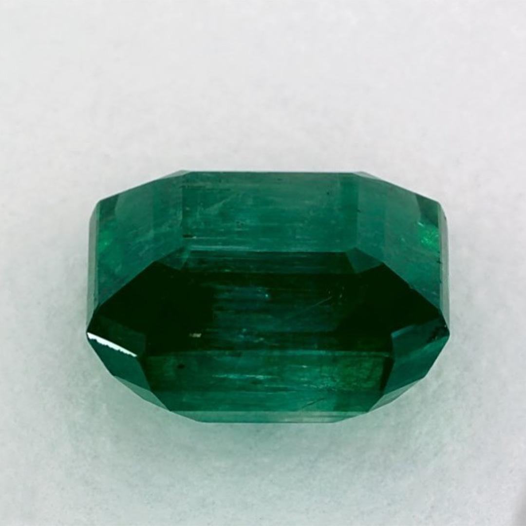 Emerald Cut 3.23 Cts Emerald Octagon Cut Loose Gemstone For Sale