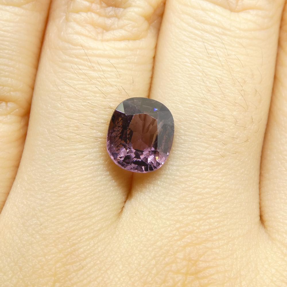 Spinello rosa rettangolare a cuscino di 3.23ct dalla Birmania in vendita 8