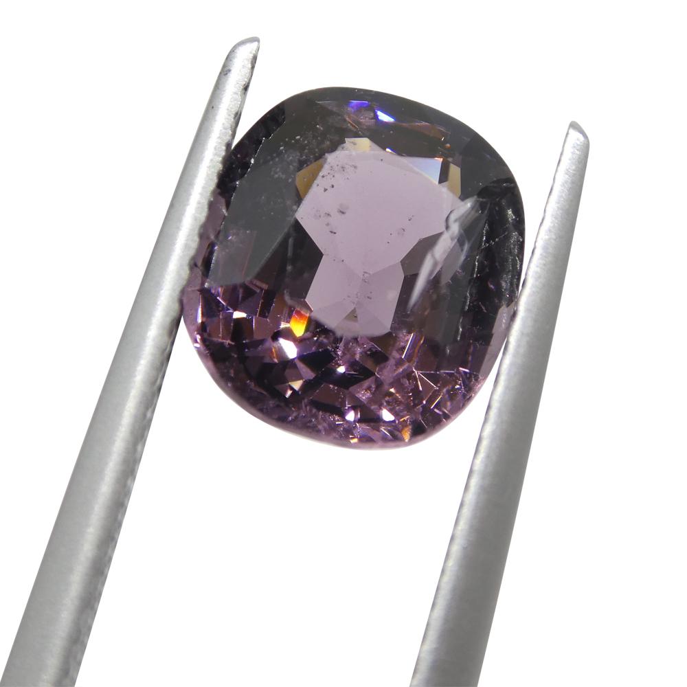 Spinello rosa rettangolare a cuscino di 3.23ct dalla Birmania In condizioni Nuovo in vendita a Toronto, Ontario