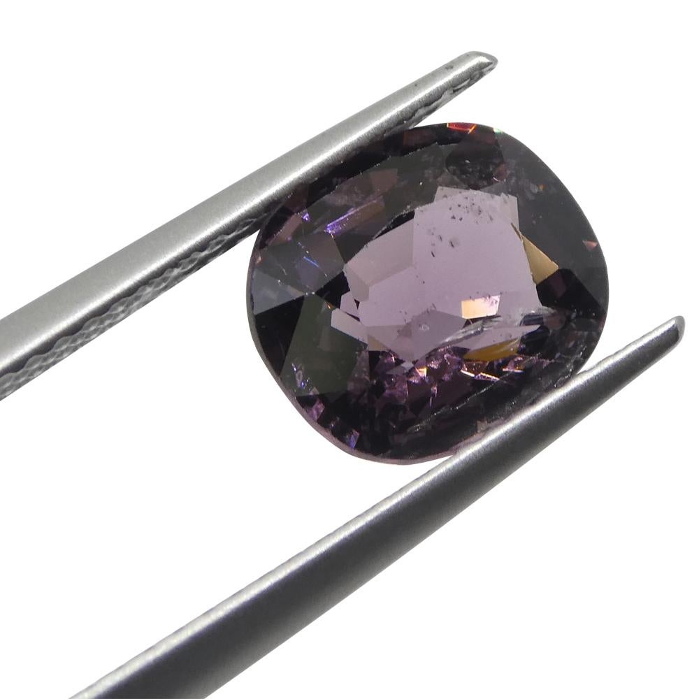 Spinello rosa rettangolare a cuscino di 3.23ct dalla Birmania in vendita 4
