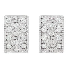 Chatila 3.24 Carat Diamond and White Gold Earrings
