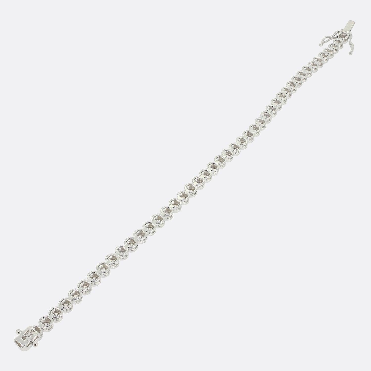 3.24 Carat Diamond Line Bracelet In Good Condition In London, GB