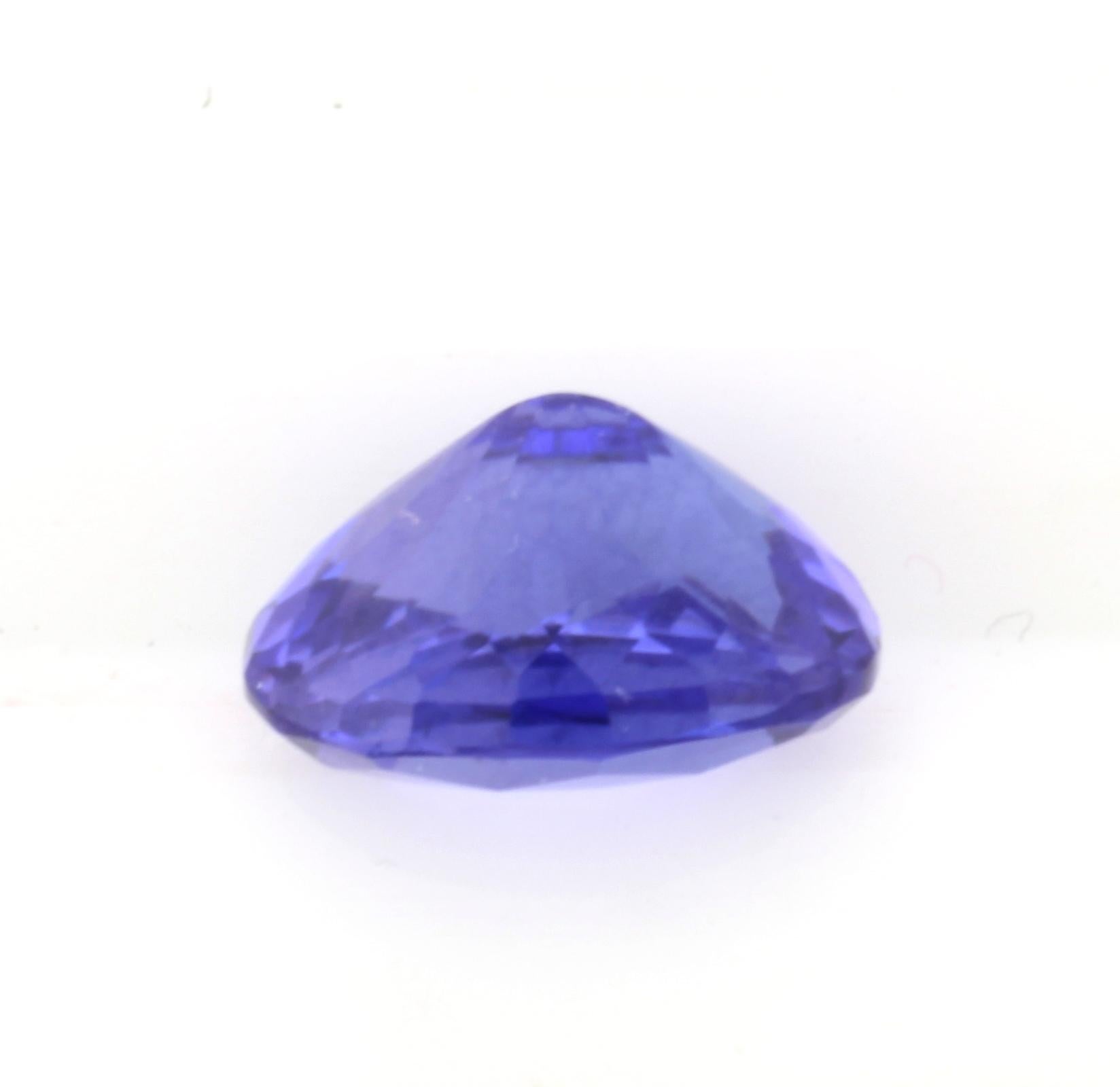 Taille ovale Tanzanite ovale certifiée GAL de 3,24 carats en vente