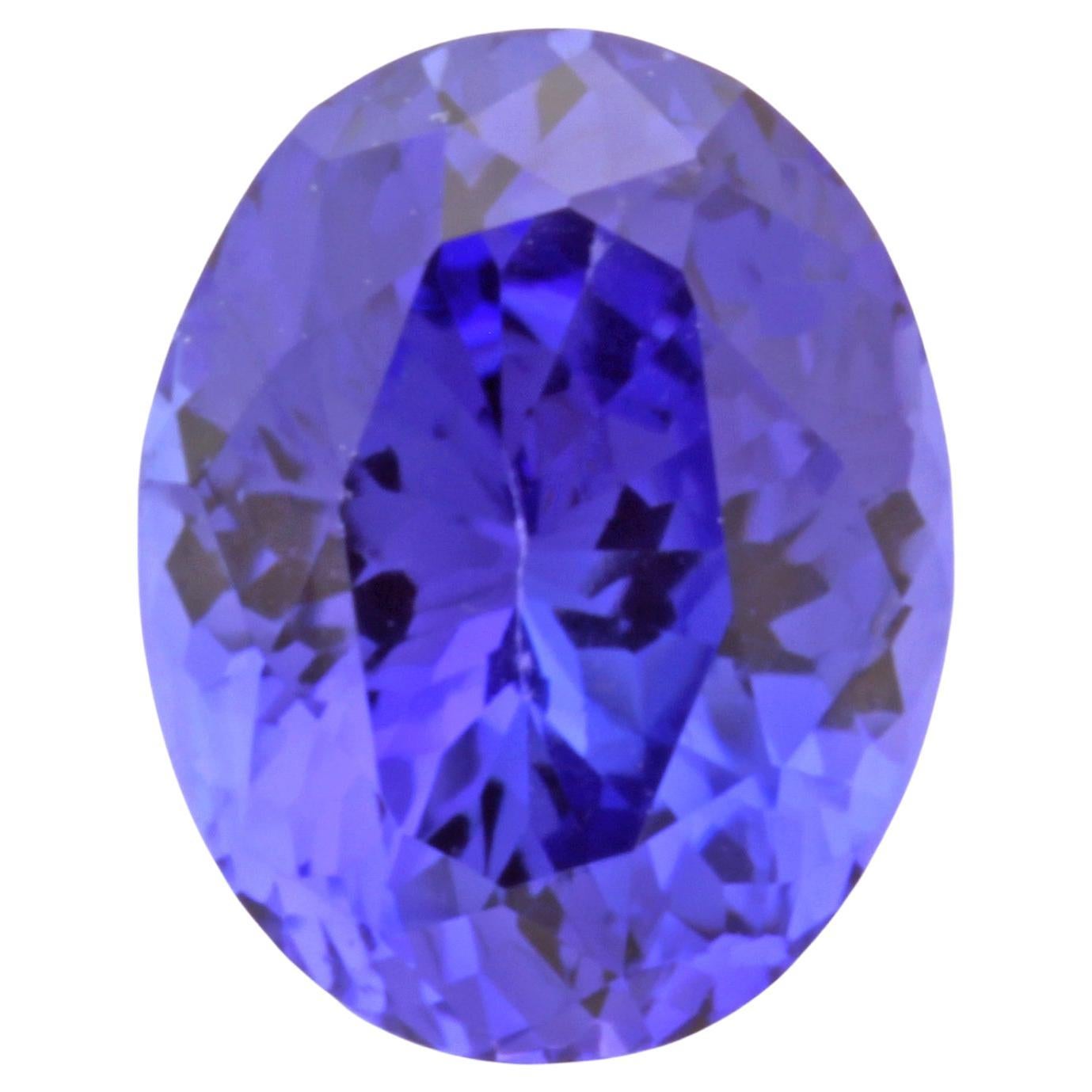 3.24 Carat GAL Certified Oval Tanzanite For Sale