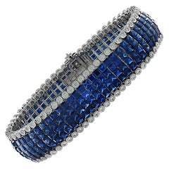 32.4 Carat Sapphire and Diamond Bracelet