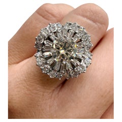 Bague de fiançailles en diamant de 3,24 carats or 18KT année inconnue