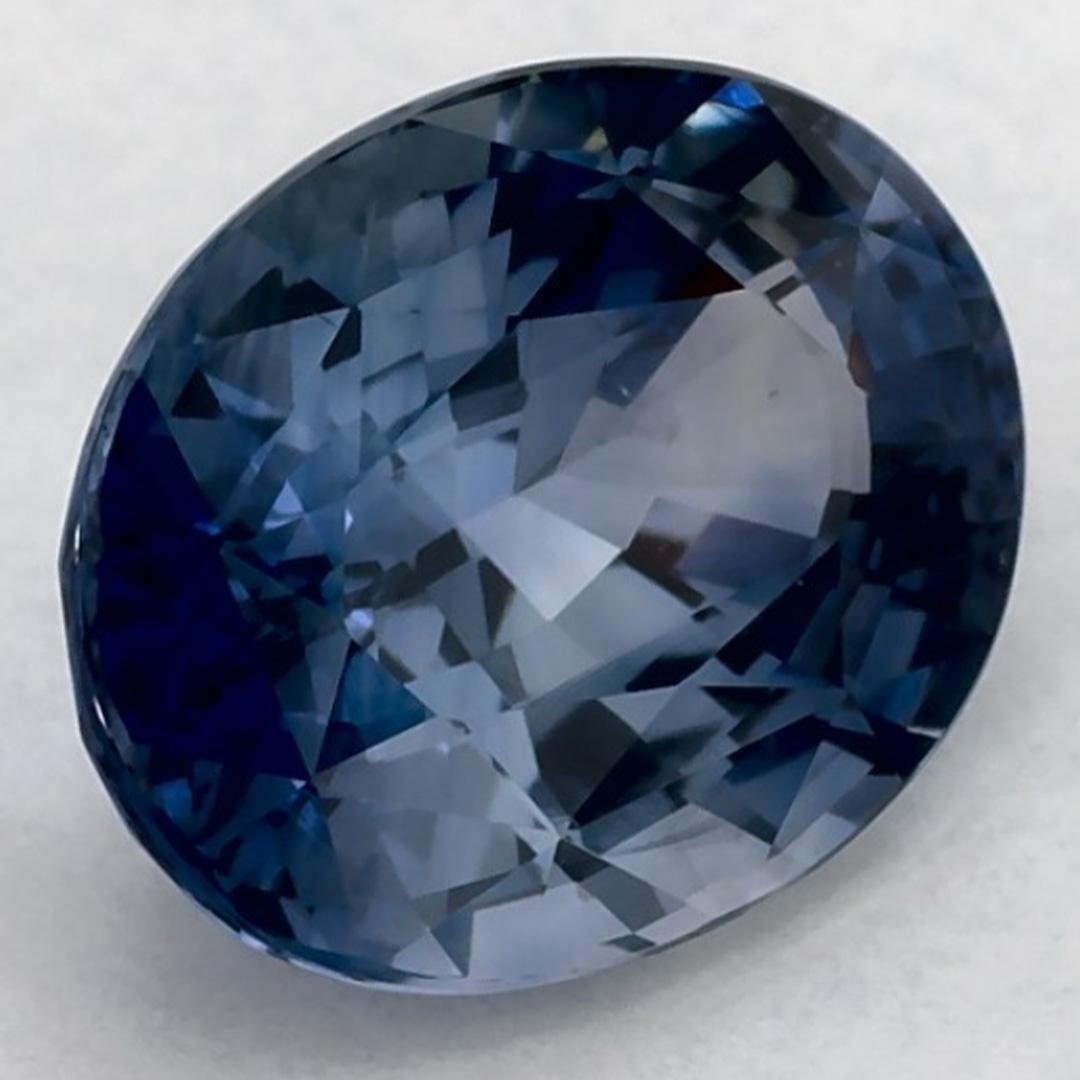 Taglio ovale 3.24 carati di zaffiro blu ovale sfuso in vendita