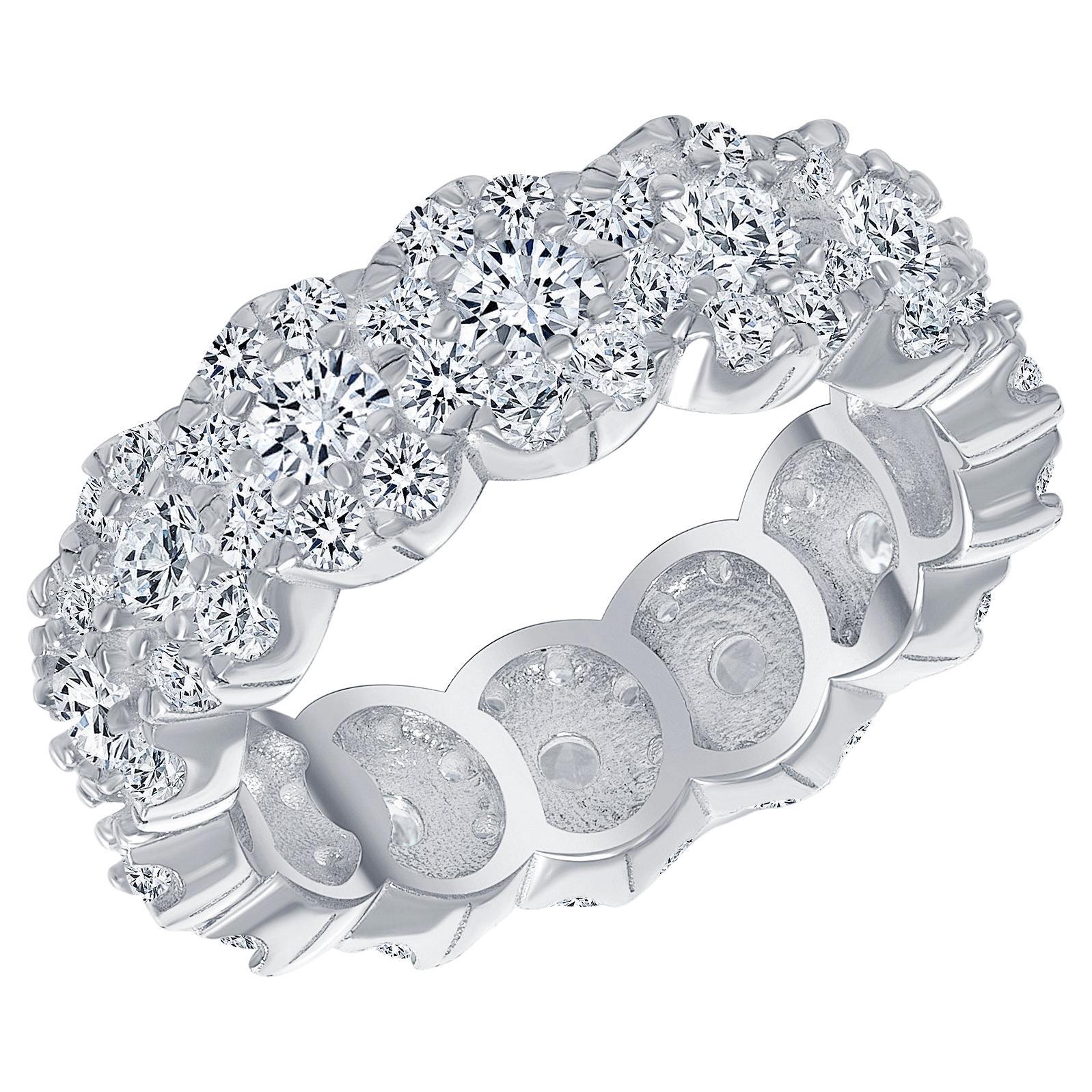 For Sale:  3.24 Ct. Tw. Halo Eternity Round Cut Diamond Band