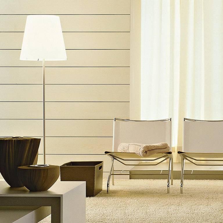 Dépoli Lampadaire en verre soufflé blanc de taille moyenne « 3247 » conçu par FontanaArte en vente