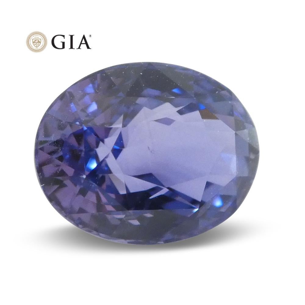 3.24ct Color Change Sapphire GIA Unheated, Bluish Violet to Pinkish Purple For Sale 5