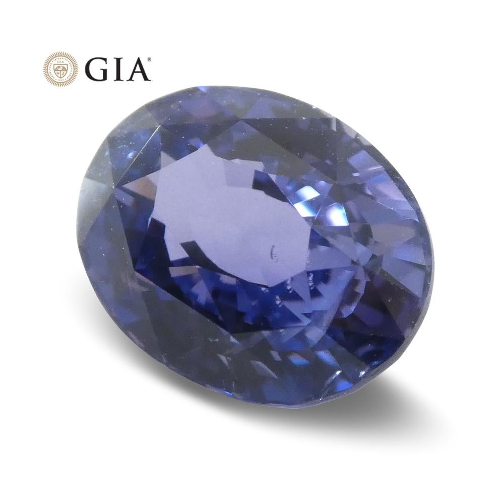 3.24ct Color Change Sapphire GIA Unheated, Bluish Violet to Pinkish Purple For Sale 3