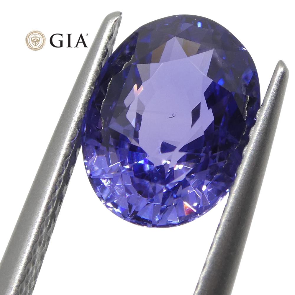 3.24ct Color Change Sapphire GIA Unheated, Bluish Violet to Pinkish Purple For Sale 8