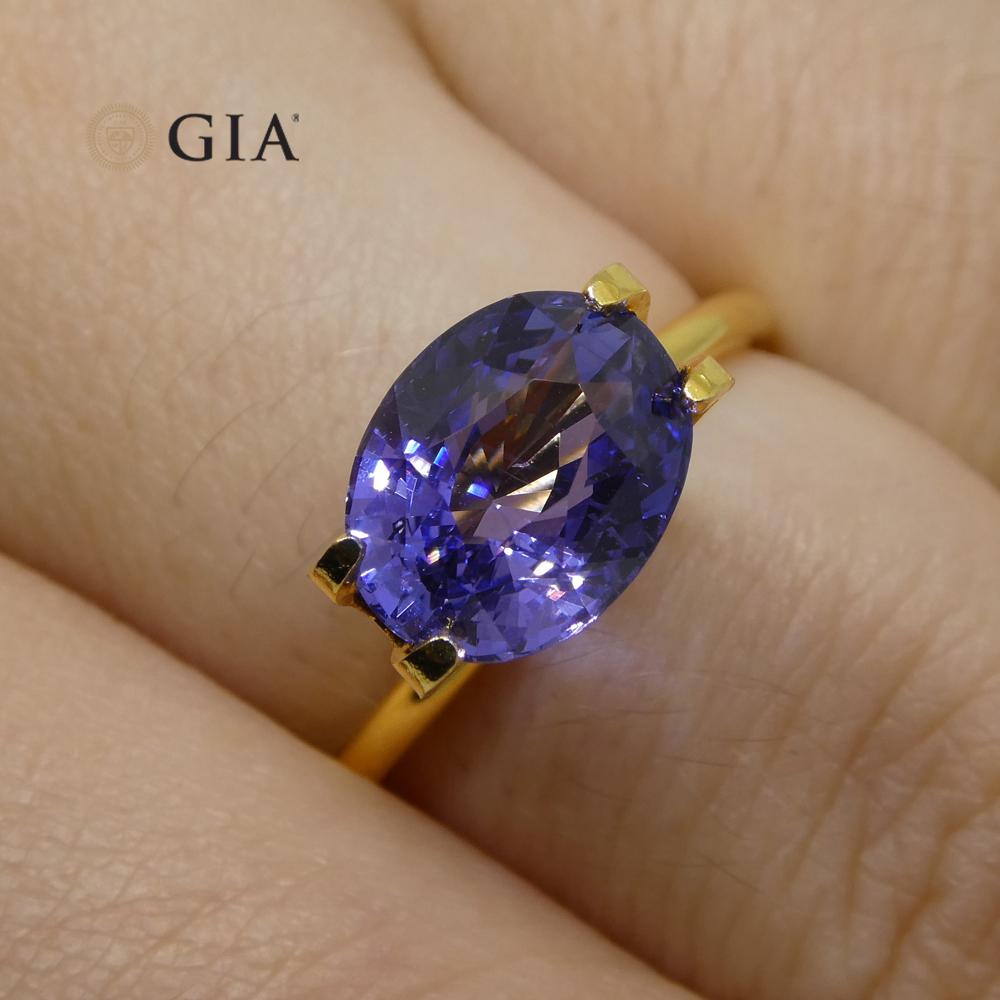 3.24ct Color Change Sapphire GIA Unheated, Bluish Violet to Pinkish Purple For Sale 10