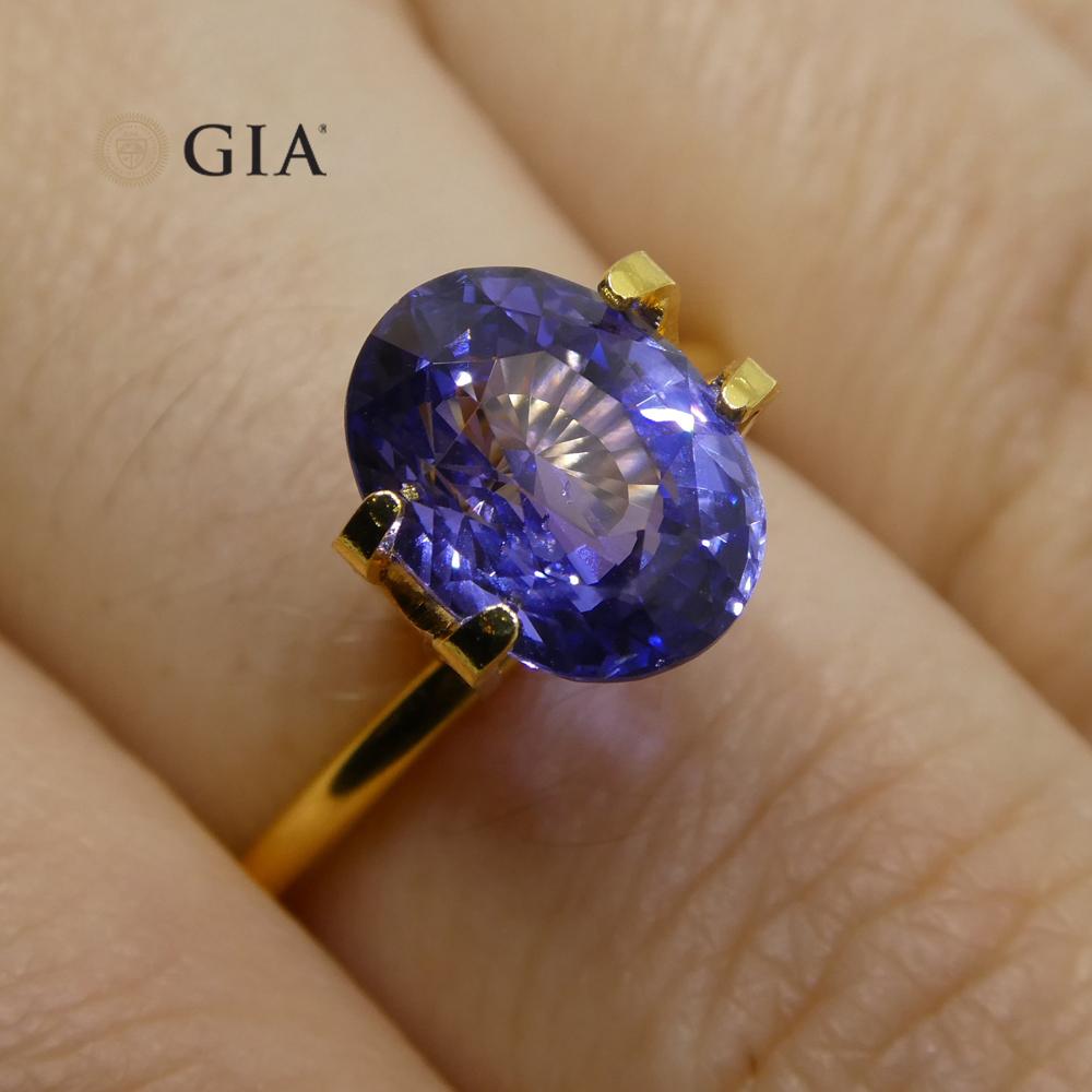 3.24Ct Color Change Sapphire Oval Gia Certified Unheated, Sri Lanka, Bluish Viol For Sale 7