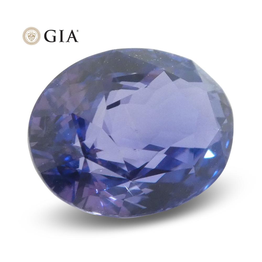 3.24Ct Color Change Sapphire Oval Gia Certified Unheated, Sri Lanka, Bluish Viol In New Condition For Sale In Toronto, Ontario