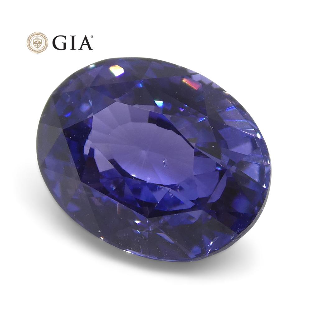 Women's or Men's 3.24Ct Color Change Sapphire Oval Gia Certified Unheated, Sri Lanka, Bluish Viol For Sale