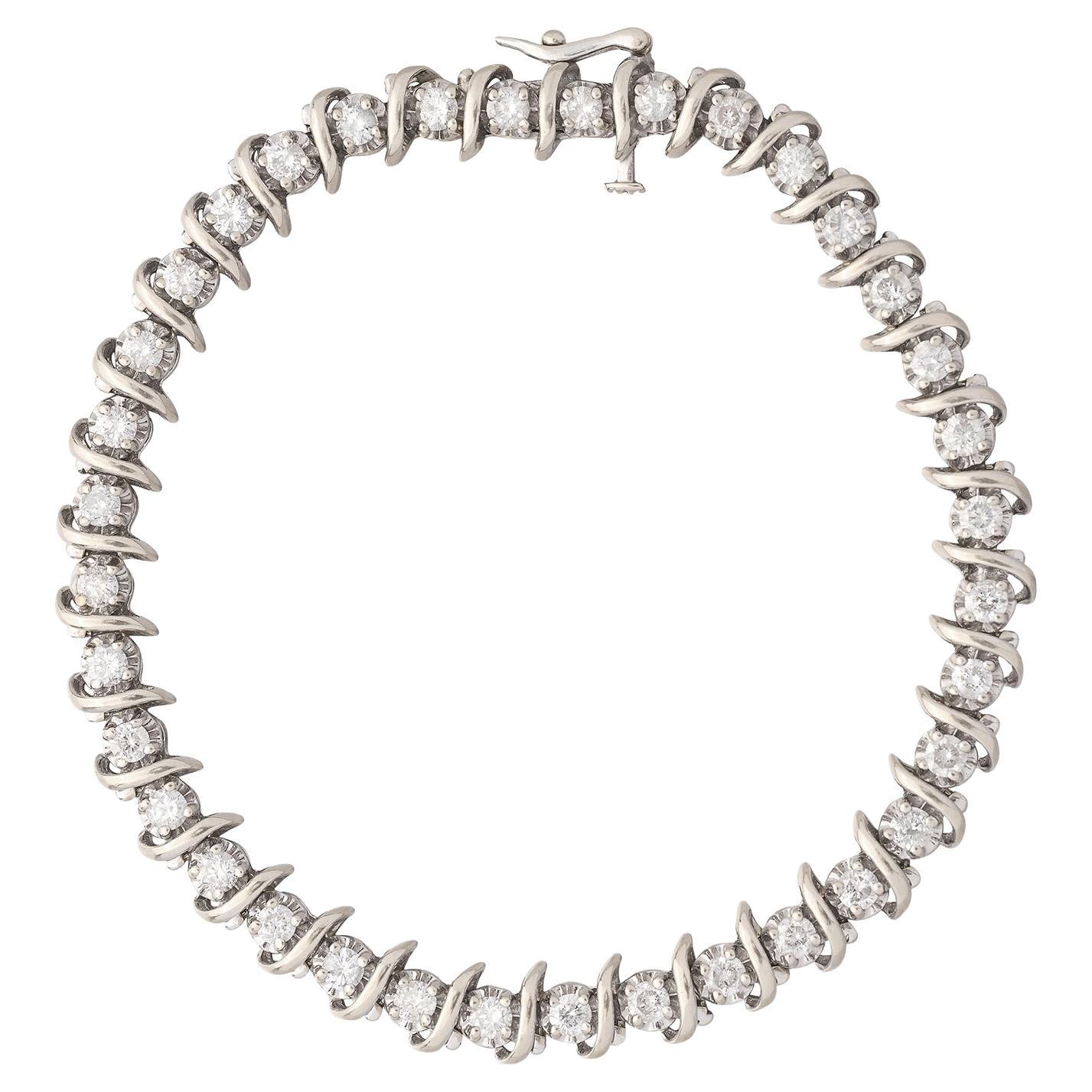 3.24ct Estate Diamond Tennis Bracelet