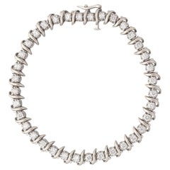 Bracelet tennis en diamants de qualité supérieure 3,24ct