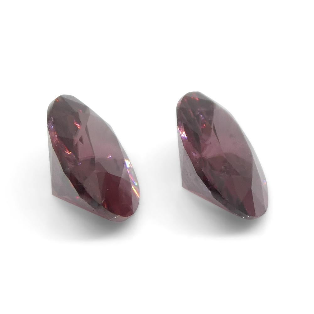 3.24ct Pair Oval Diamond Cut Pink Zircon from Sri Lanka For Sale 4