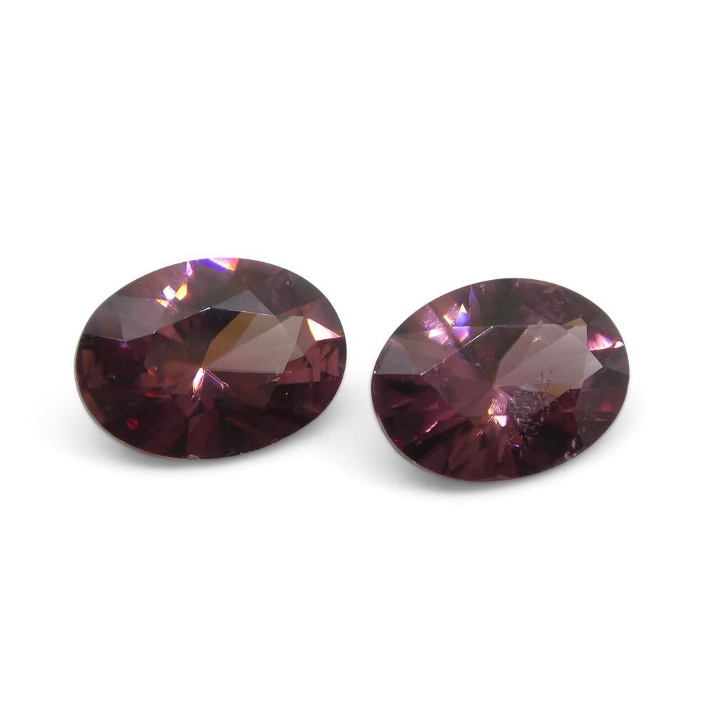 3.24ct Pair Oval Diamond Cut Pink Zircon from Sri Lanka For Sale 5