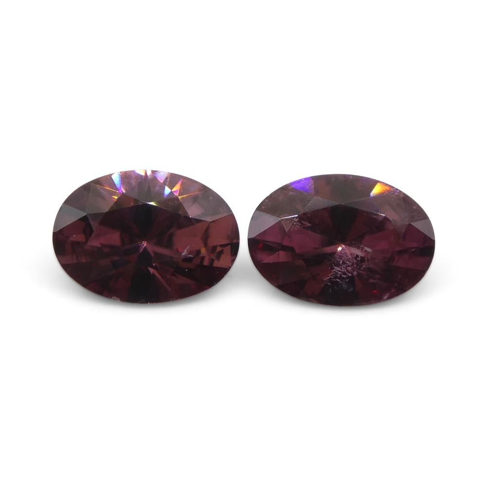 3.24ct Pair Oval Diamond Cut Pink Zircon from Sri Lanka For Sale 6