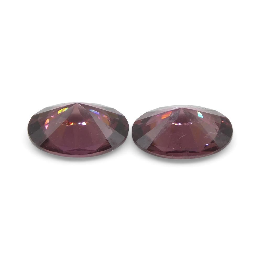 Brilliant Cut 3.24ct Pair Oval Diamond Cut Pink Zircon from Sri Lanka For Sale