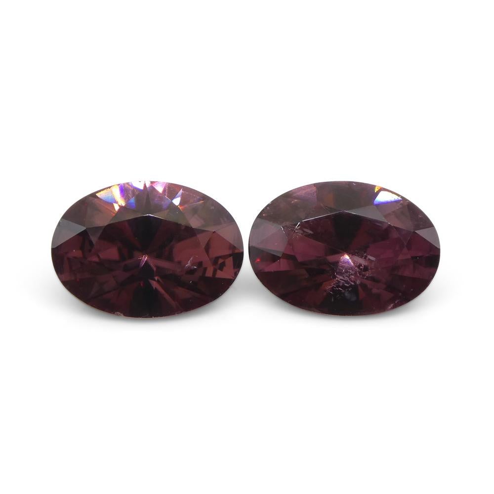 3.24ct Pair Oval Diamond Cut Pink Zircon from Sri Lanka For Sale 1